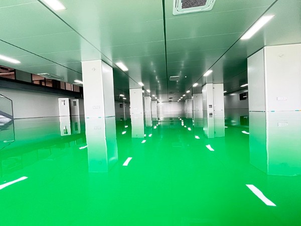 佛山优石丽新材料·锂电PACK车间地坪漆选型|耐电解液+防静电不发火方案