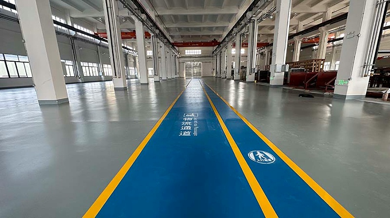佛山机械设备工厂车间超耐磨地坪漆完工图