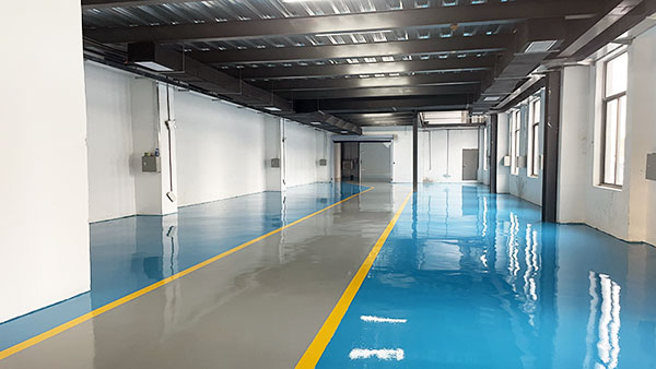 慧氟高分子材料有限公司新工厂再次选用地卫士地坪漆施工