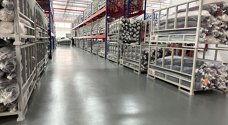 中山某纺织业有限公司“地卫士”聚氨酯超耐磨地坪漆使用效果图