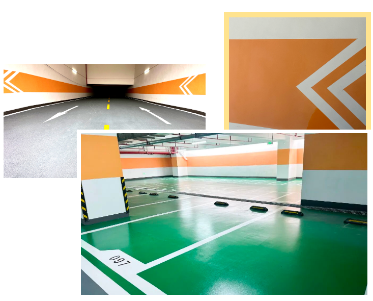 地卫士止滑坡道、墙面漆、定位器完工图